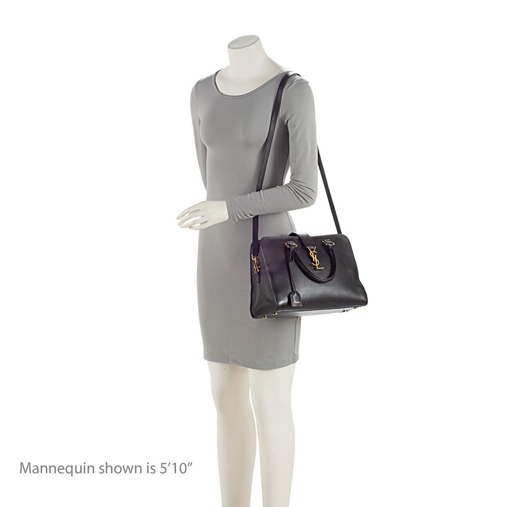Saint Laurent Calfskin Monogram Baby Cabas Tote