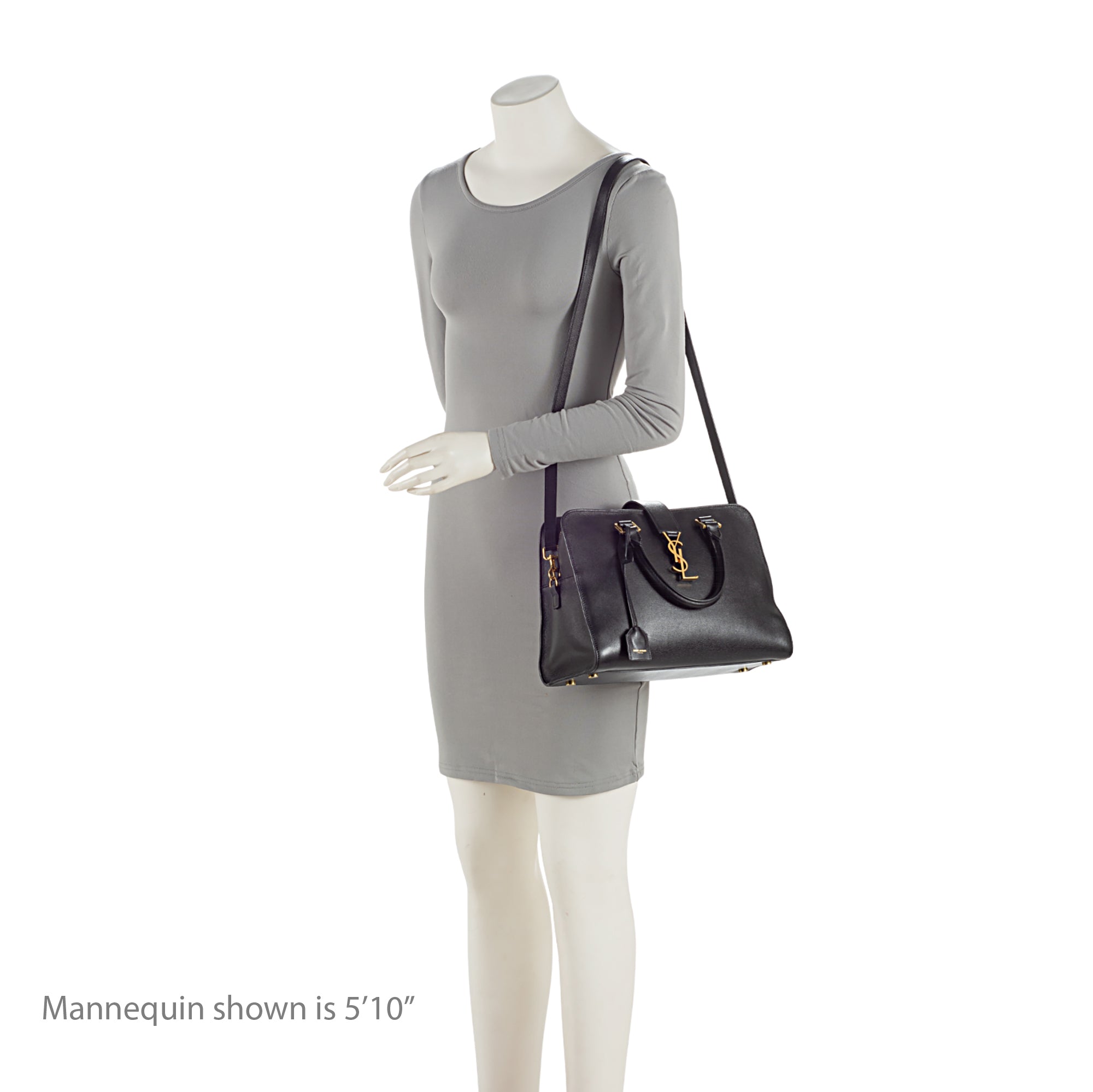 Saint Laurent Calfskin Monogram Baby Cabas Tote