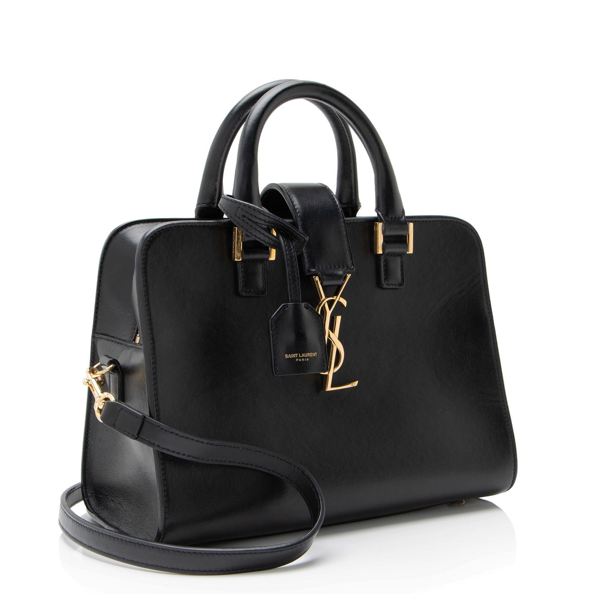 Saint Laurent Calfskin Monogram Baby Cabas Tote