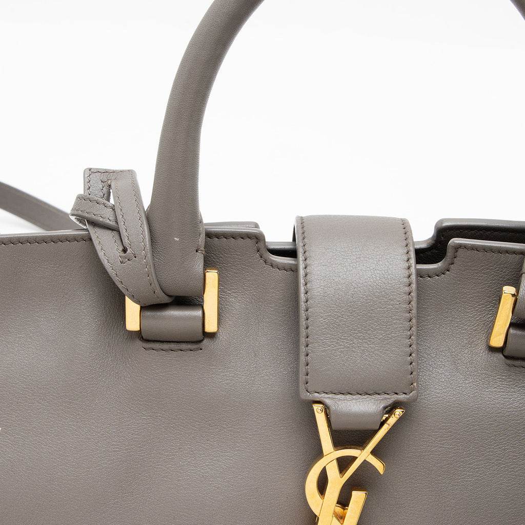 Saint Laurent Calfskin Monogram Cabas Downtown Small Satchel