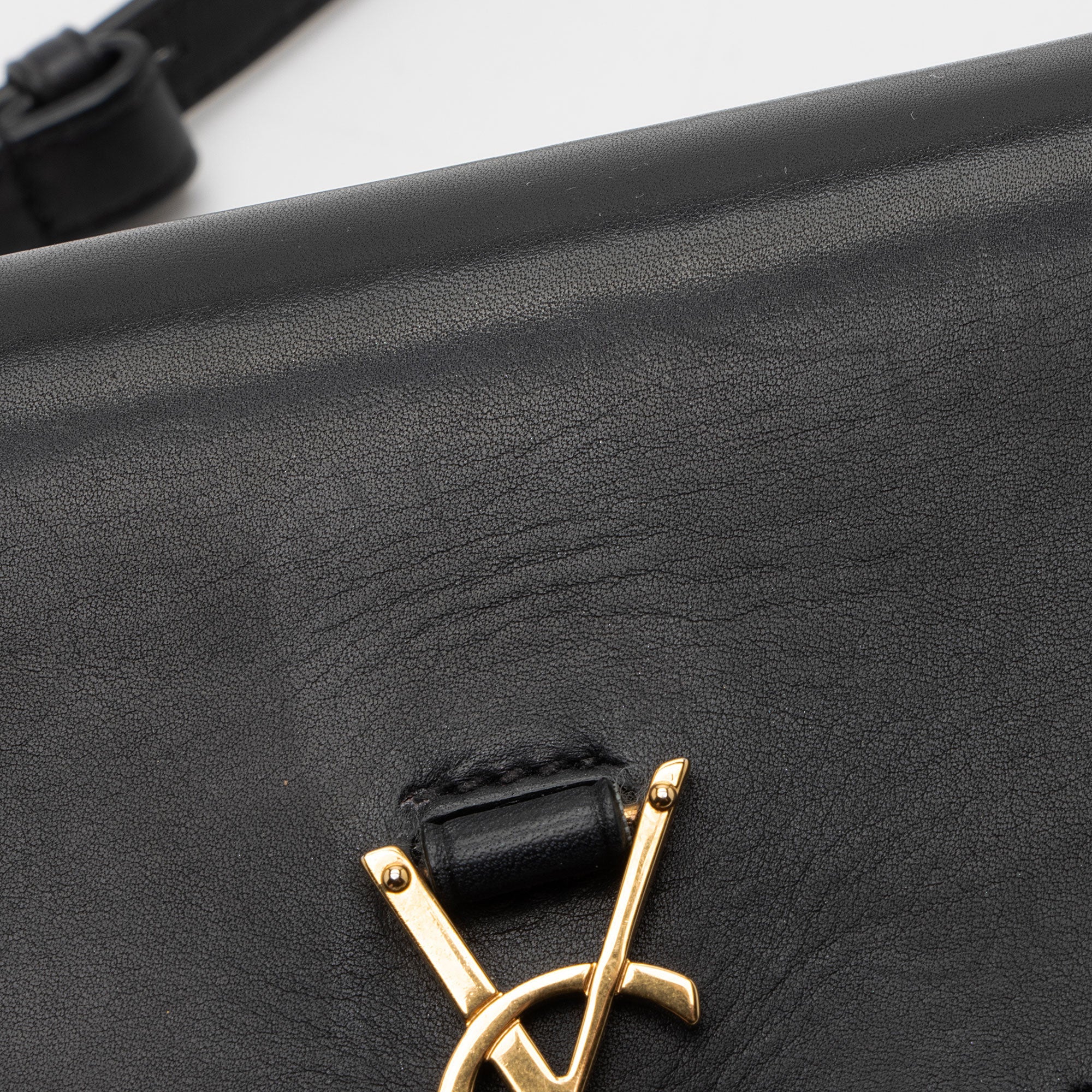 Saint Laurent Calfskin Monogram Kaia Mini Shoulder Bag