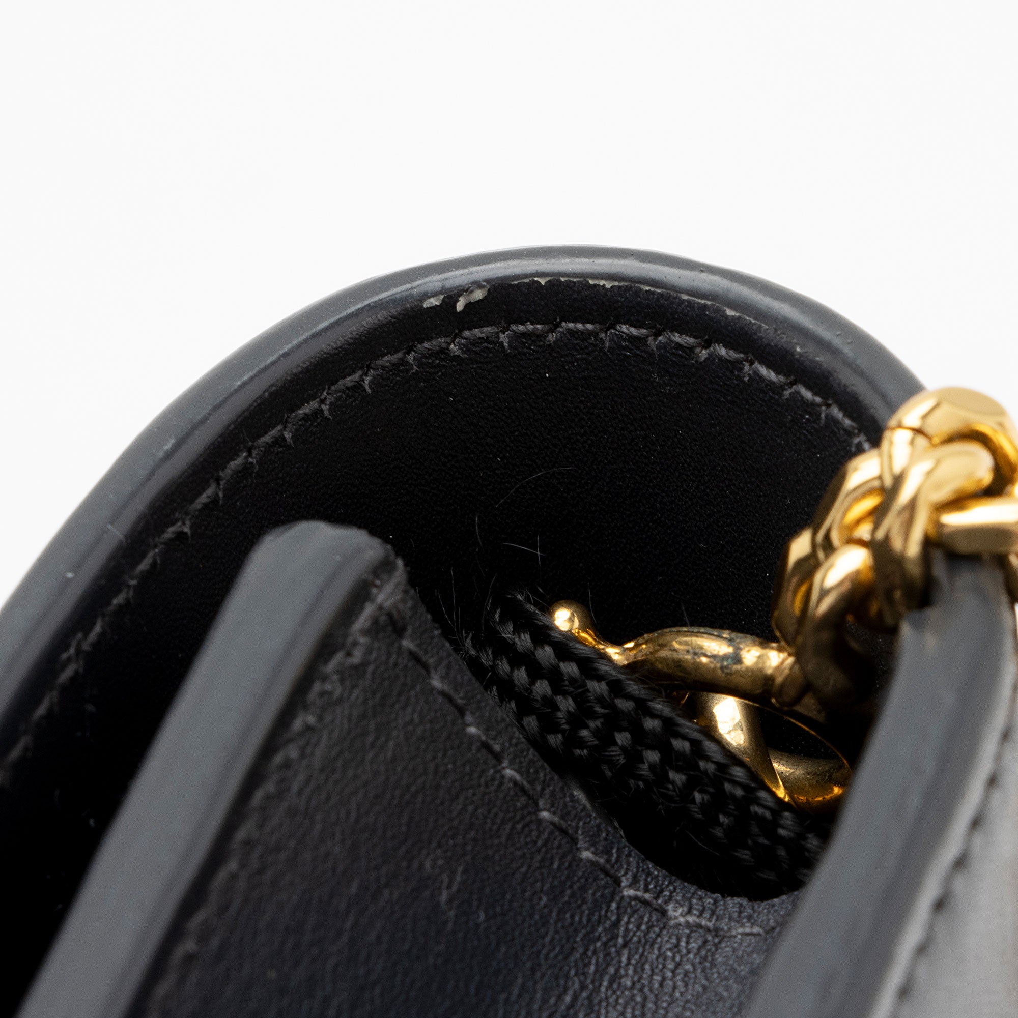 Saint Laurent Calfskin Monogram Kate Tassel Chain Wallet (SHF-GJz8iT)