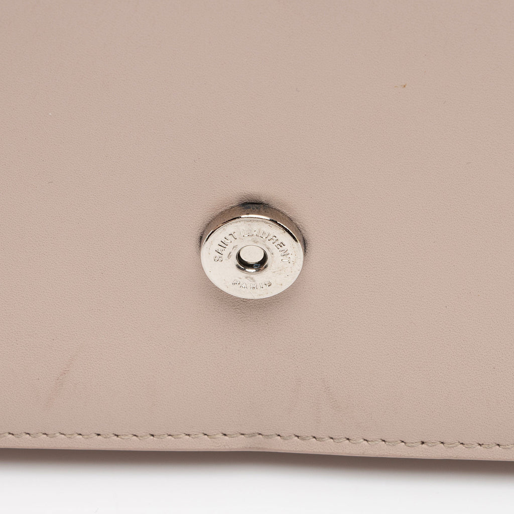 Saint Laurent Calfskin Monogram Kate Tassel Chain Wallet
