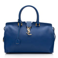 Saint Laurent Calfskin Monogram Medium Cabas Tote (SHF-gfxpGY)