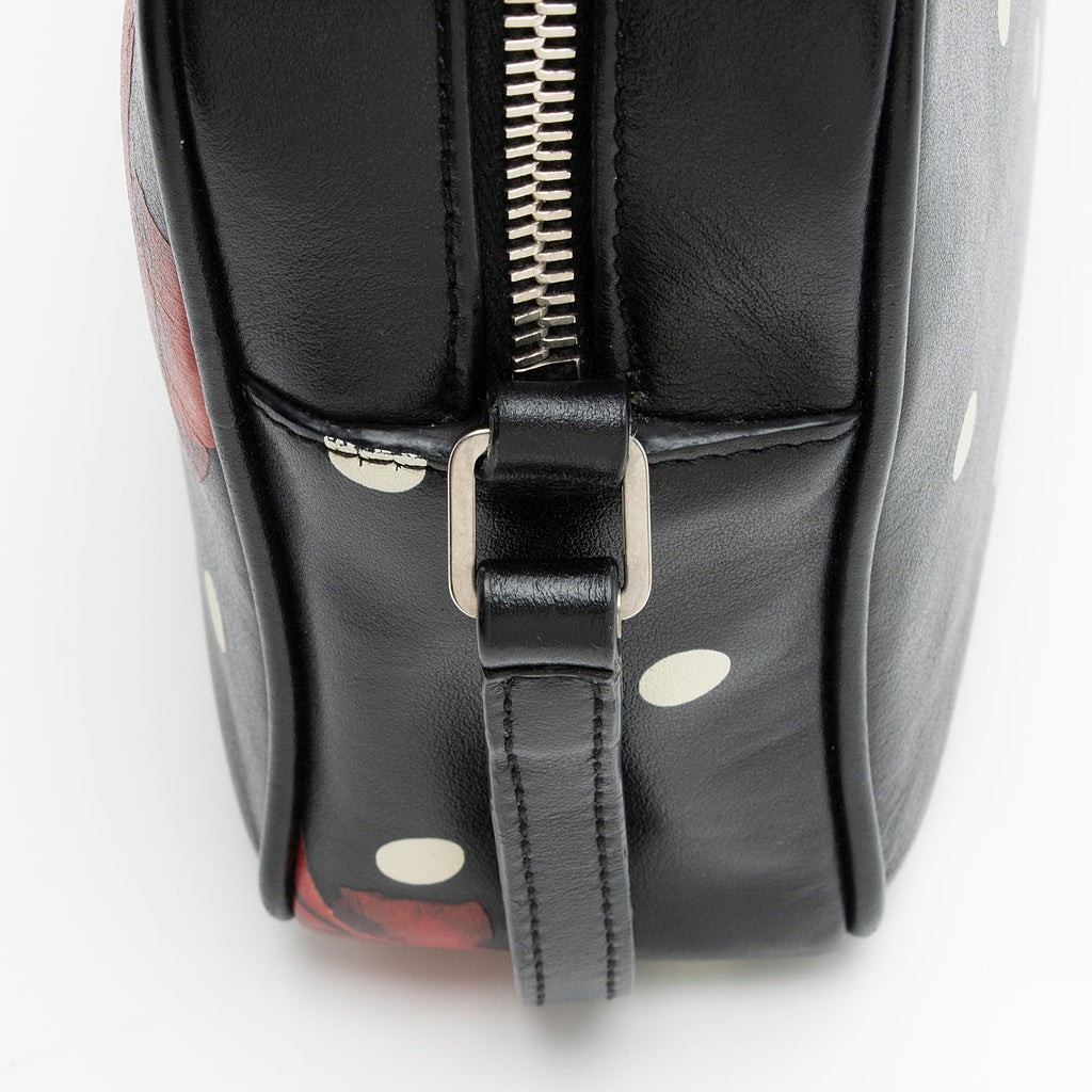 Saint Laurent Calfskin Rose Print Monogram Lou Camera Bag (SHF-fwd2tP)