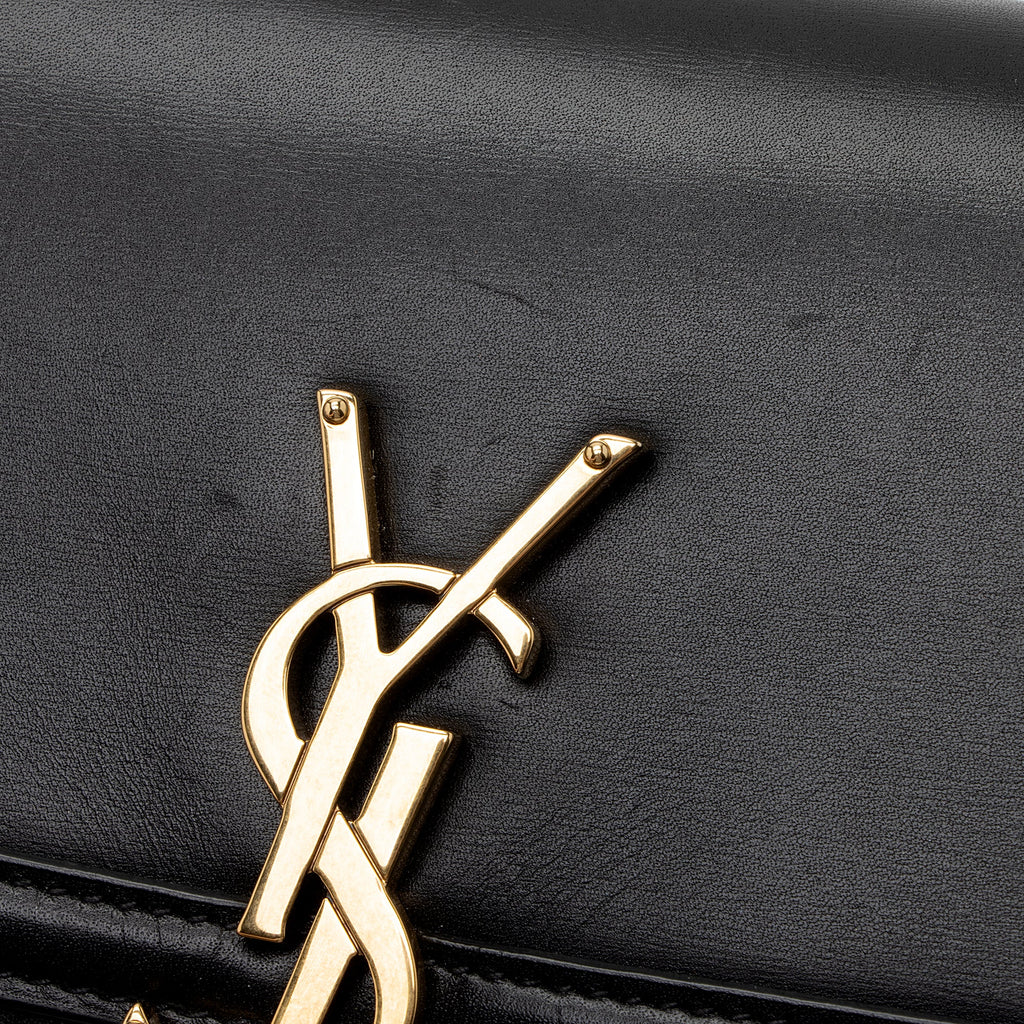 Saint Laurent Calfskin Monogram Solferino Small Shoulder Bag (SHF-3WORNU)