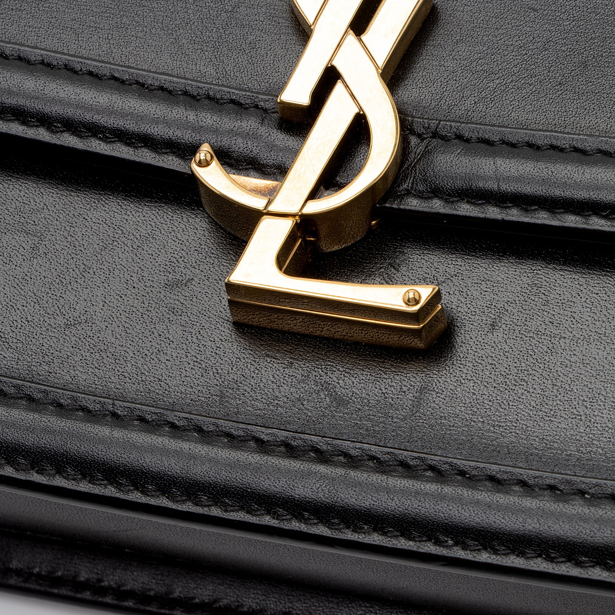 Saint Laurent Calfskin Monogram Solferino Small Shoulder Bag (SHF-3WORNU)