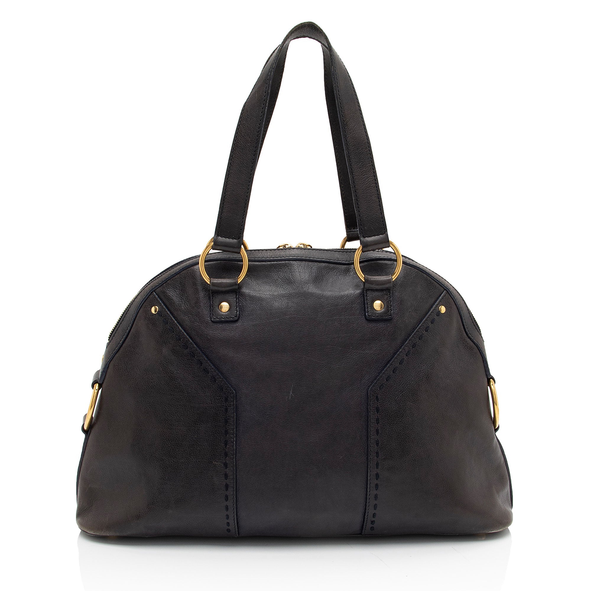 Saint Laurent Calfskin Muse Large Satchel (SHF-xn5heQ)