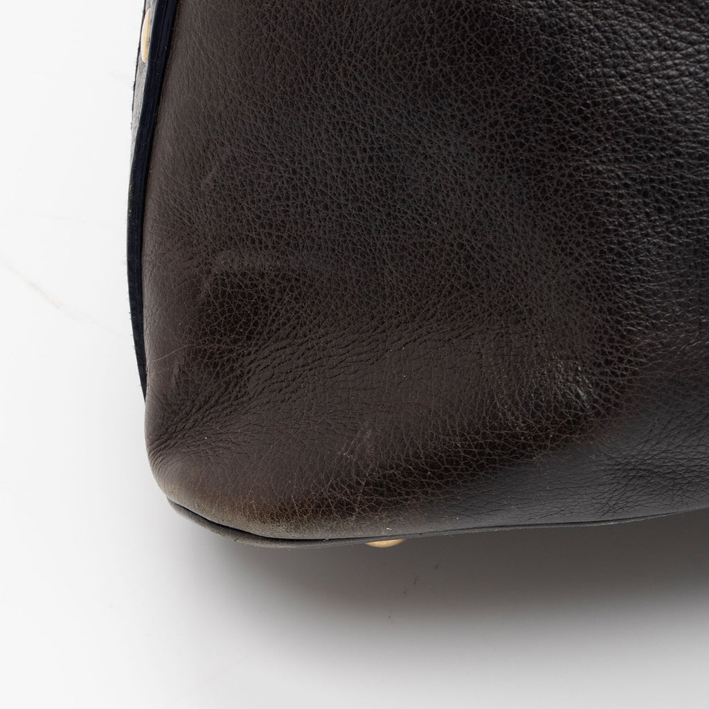 Saint Laurent Calfskin Muse Large Satchel (SHF-xn5heQ)