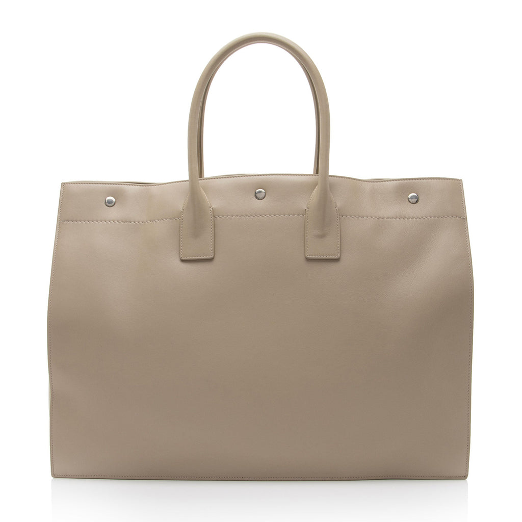 Saint Laurent Calfskin Rive Gauche Large Tote (SHF-Dugo0W)