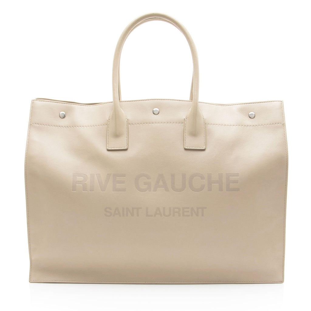 Saint Laurent Calfskin Rive Gauche Large Tote