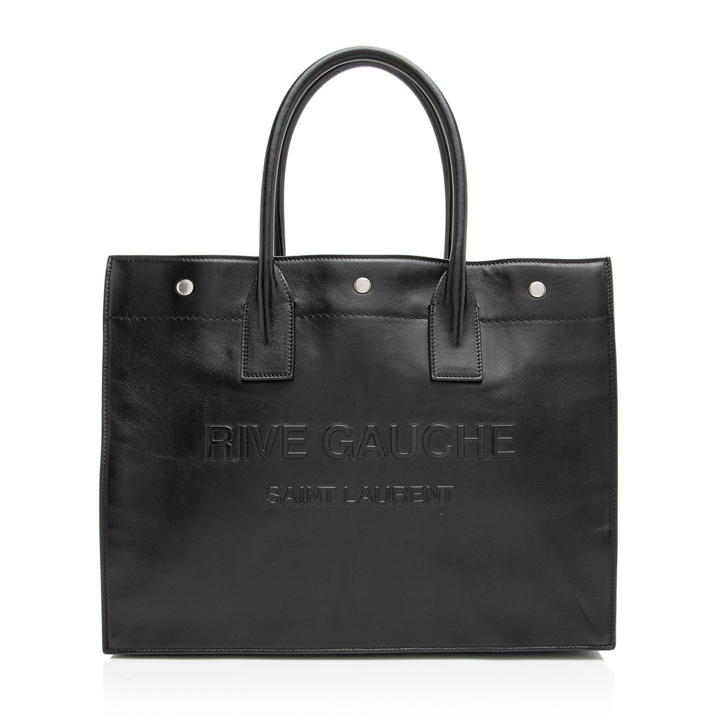 Saint Laurent Calfskin Rive Gauche Small Tote (SHF-23409)