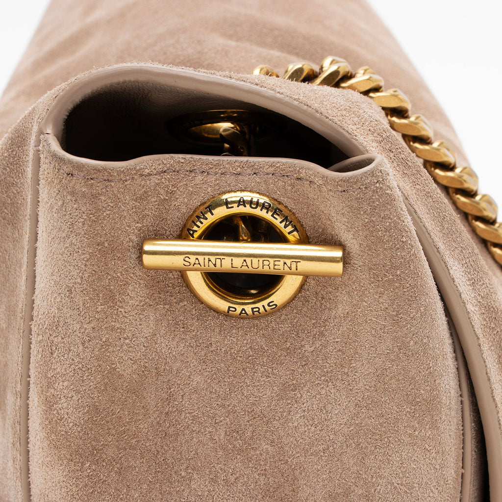 Saint Laurent Calfskin Suede Monogram Kate Reversible Chain Medium Shoulder Bag