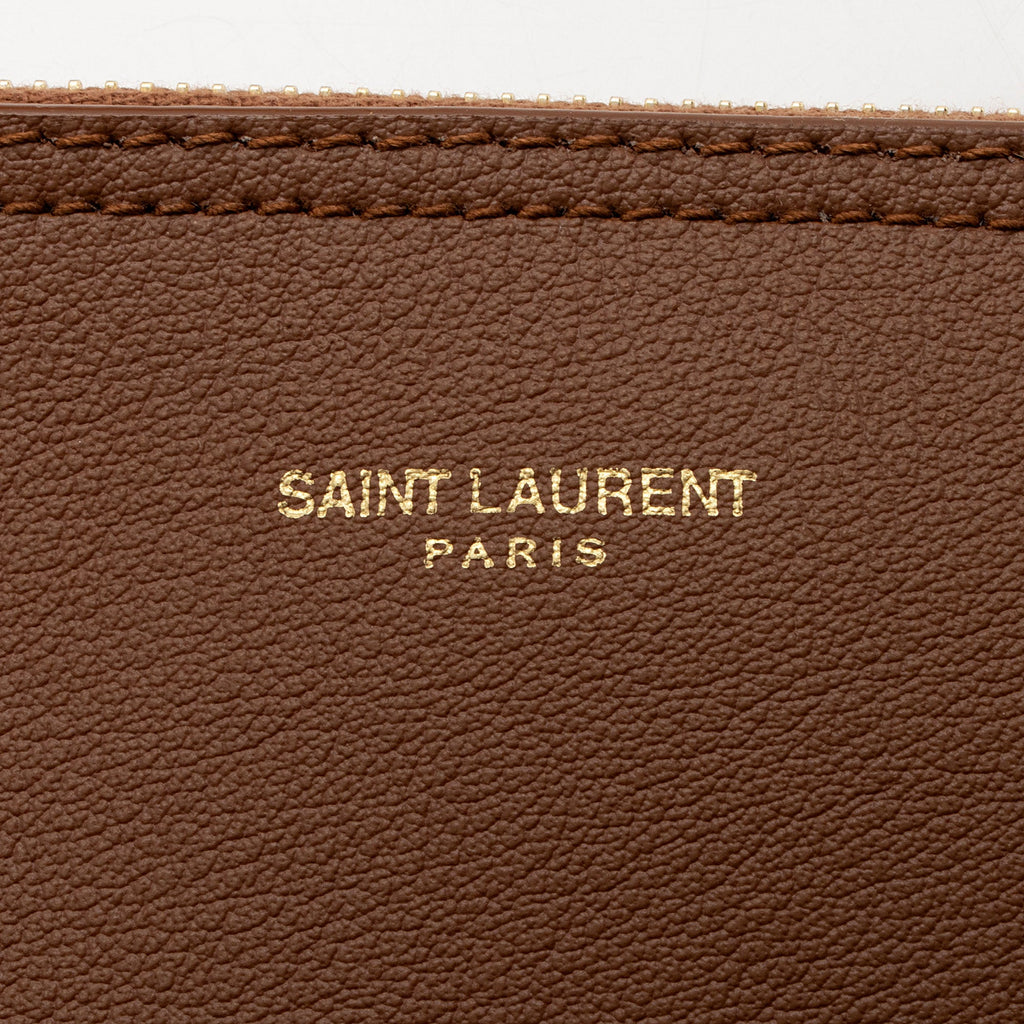 Saint Laurent Calfskin N/S Shopping Tote (SHF-9WdA9t)
