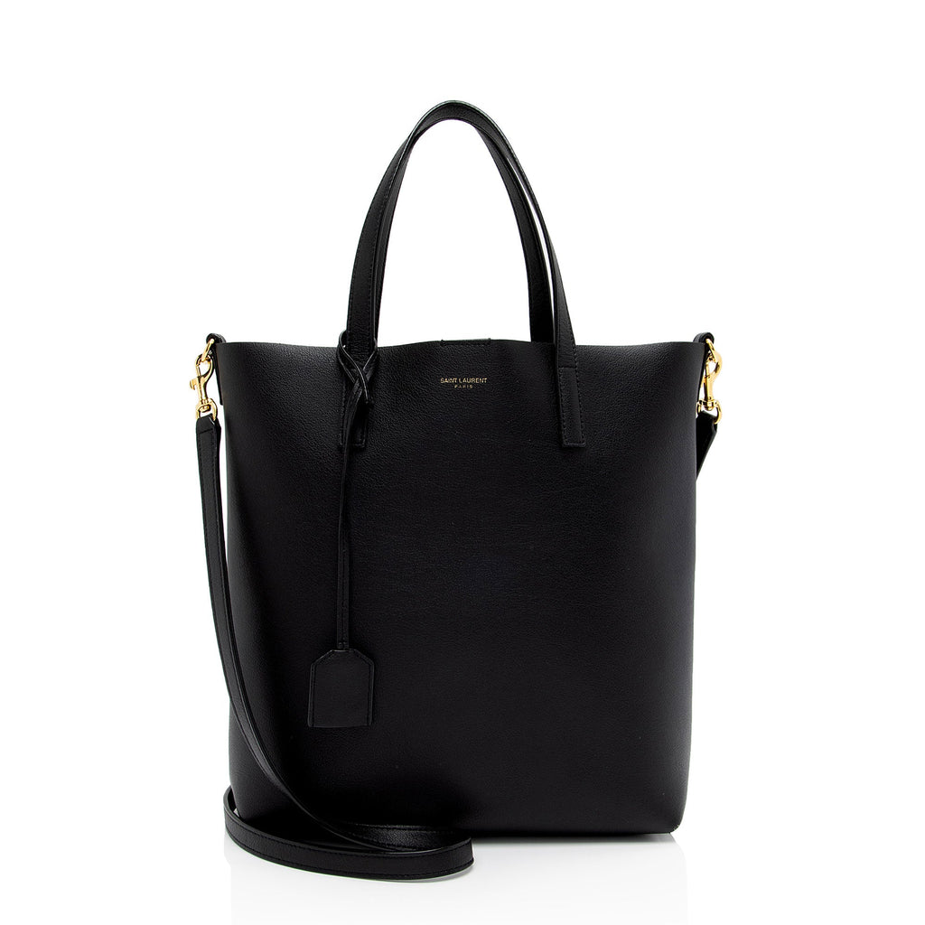 Saint Laurent Calfskin Toy Shopping Tote (SHF-v5wS8m)