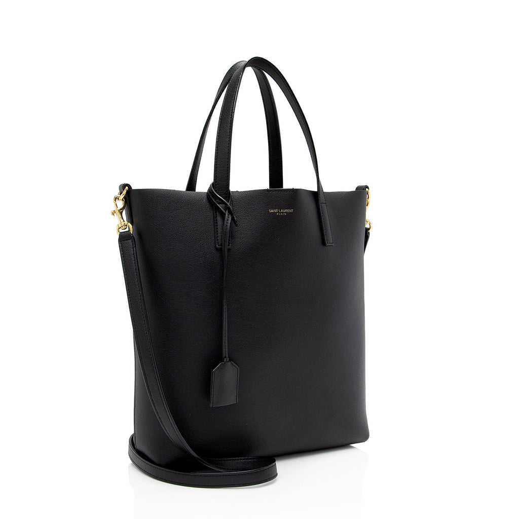 Saint Laurent Calfskin Toy Shopping Tote (SHF-v5wS8m)