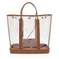 Saint Laurent Calfskin Vinyl Cabas Tote (SHF-wgVvKm)