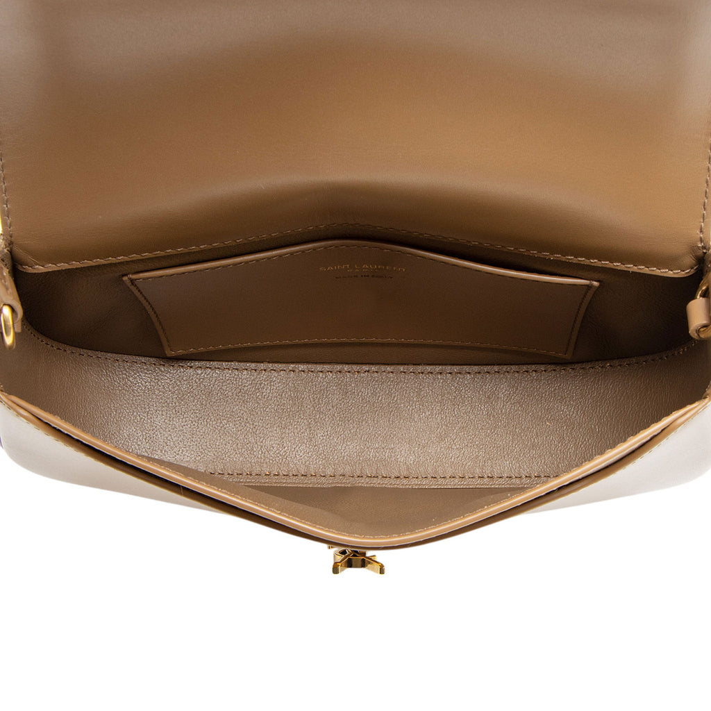 Saint Laurent Calfskin Voltaire Mini Shoulder Bag (SHF-BQWbaX)