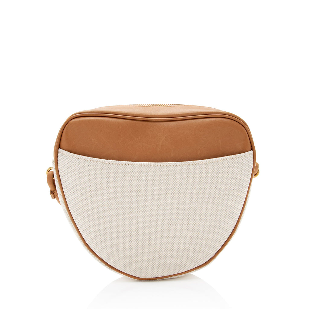 Saint Laurent Canvas Calfskin Monogram Sac Coeur Crossbody (SHF-XpAZQc)