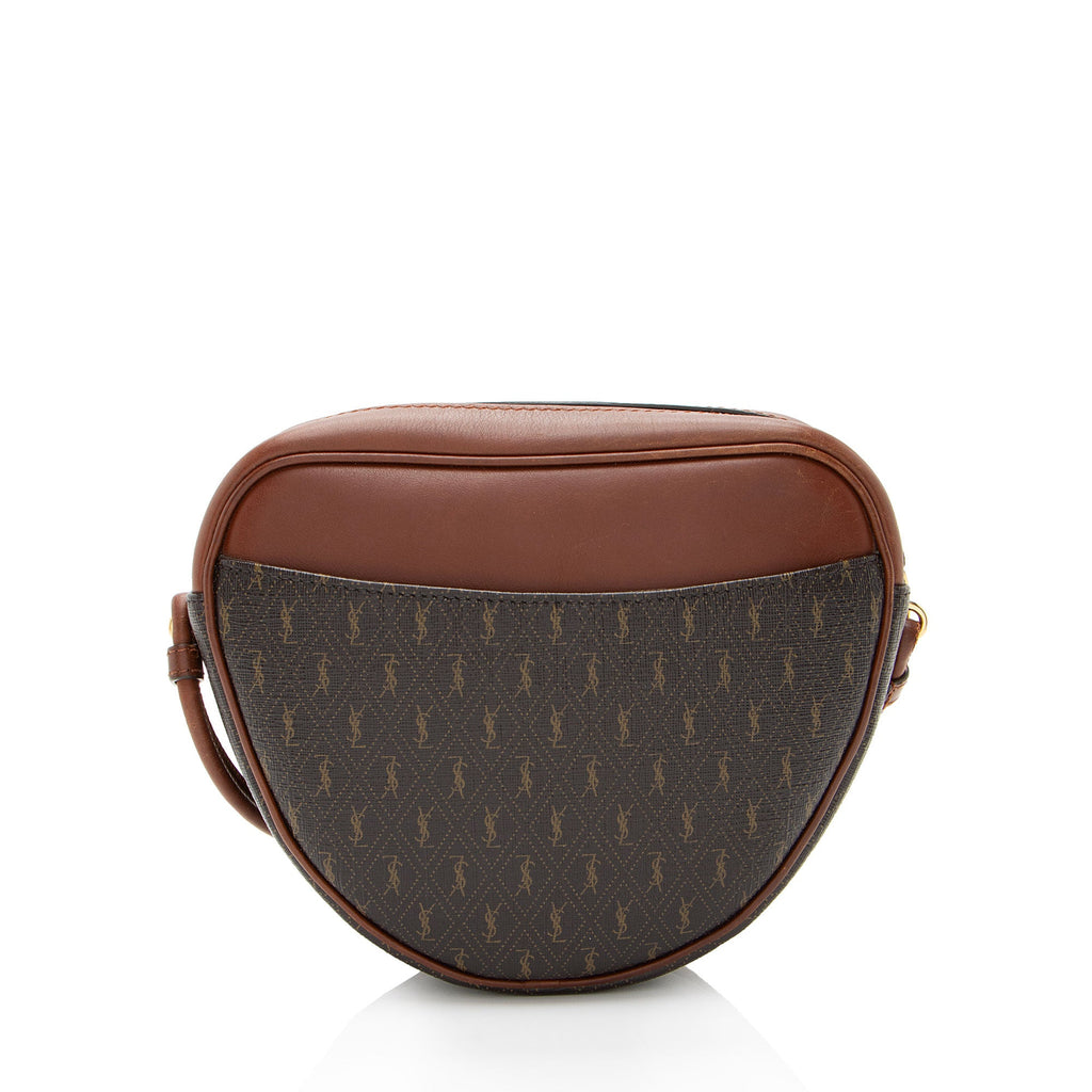 Saint Laurent Le Monogram Canvas Calfskin Sac Coeur Crossbody (SHF-IzwoNK)