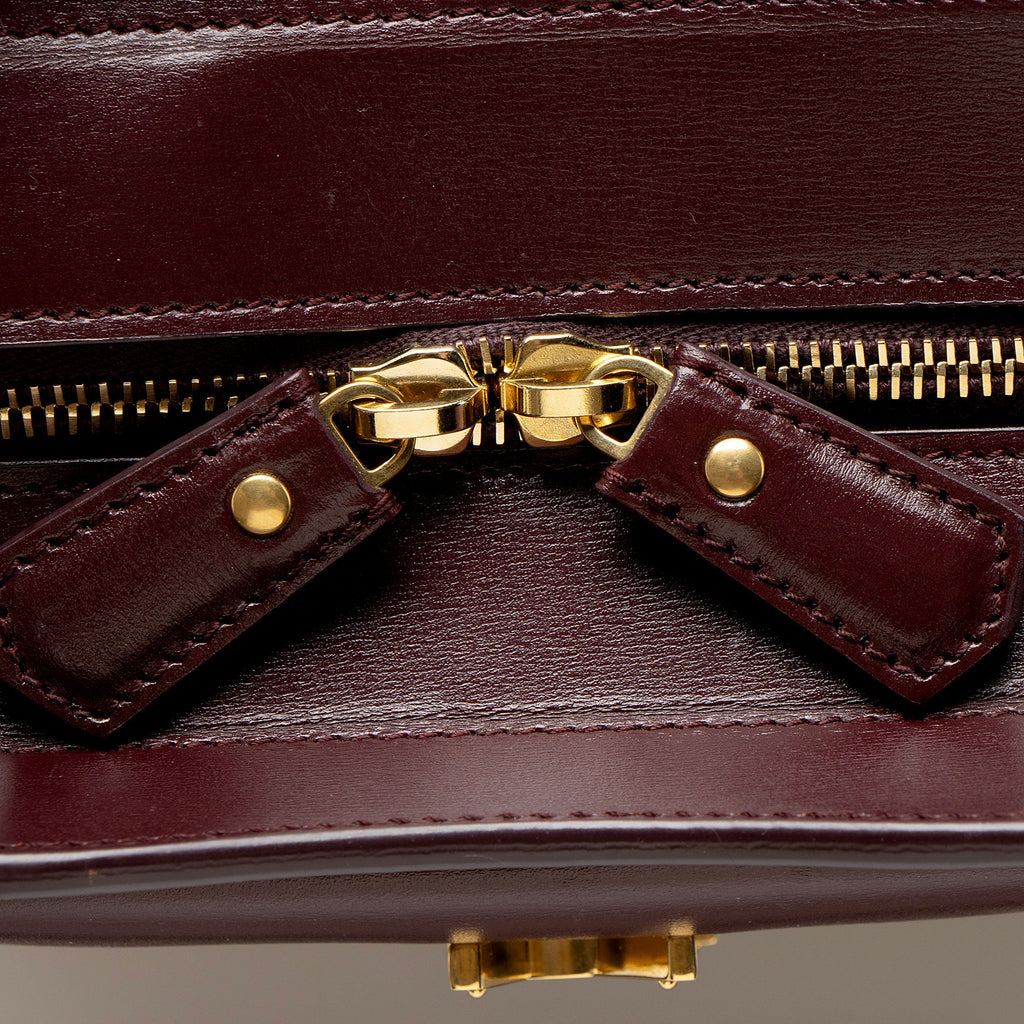 Saint Laurent Canvas Calfskin Monogram Uptown Medium Tote