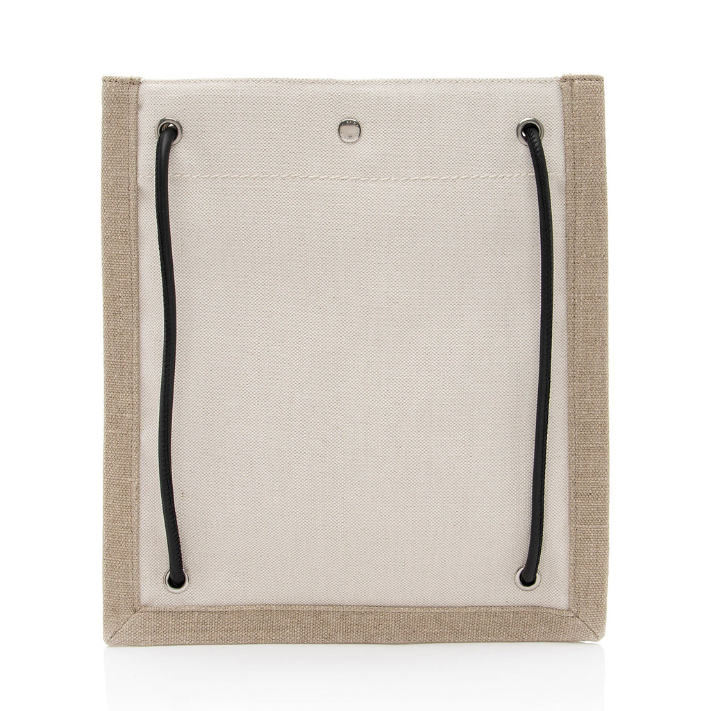 Saint Laurent Canvas Calfskin Rive Gauche Backpack
