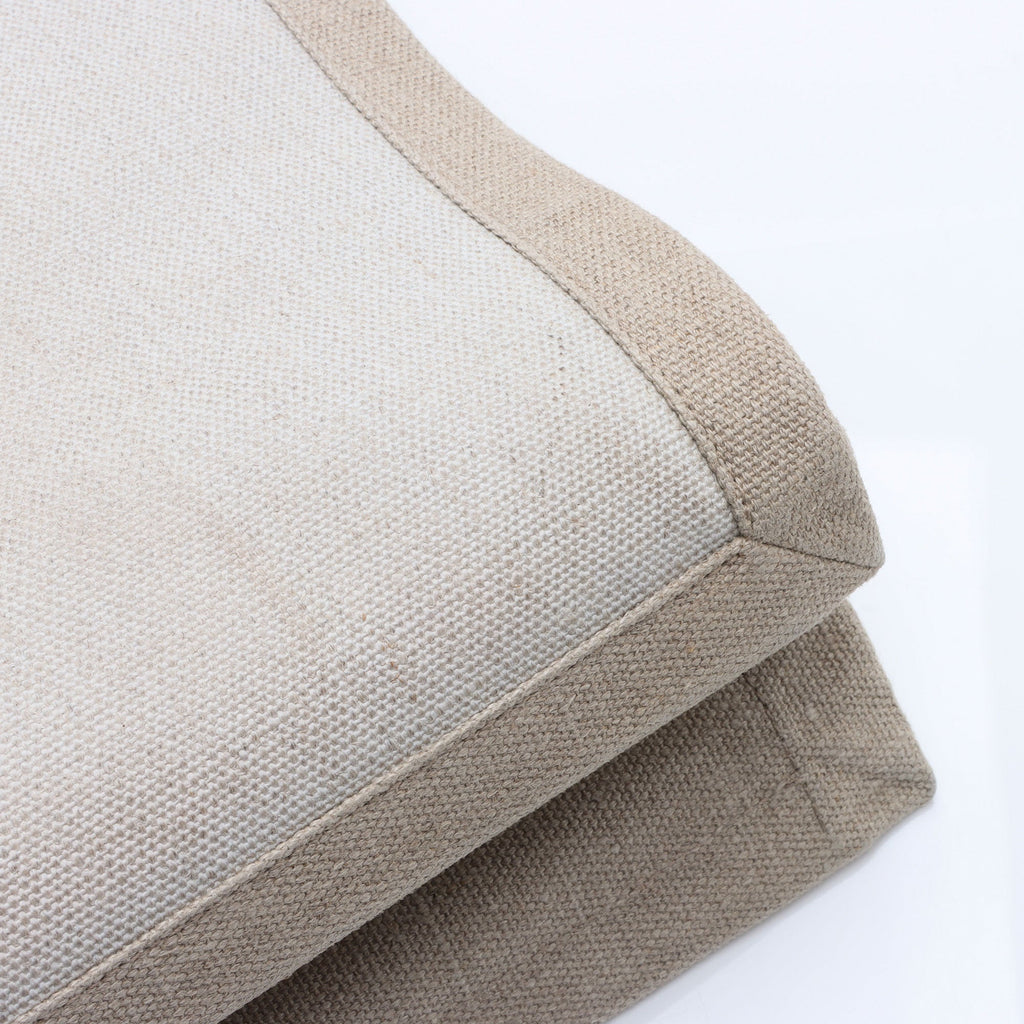 Saint Laurent Canvas Calfskin Rive Gauche Large Tote
