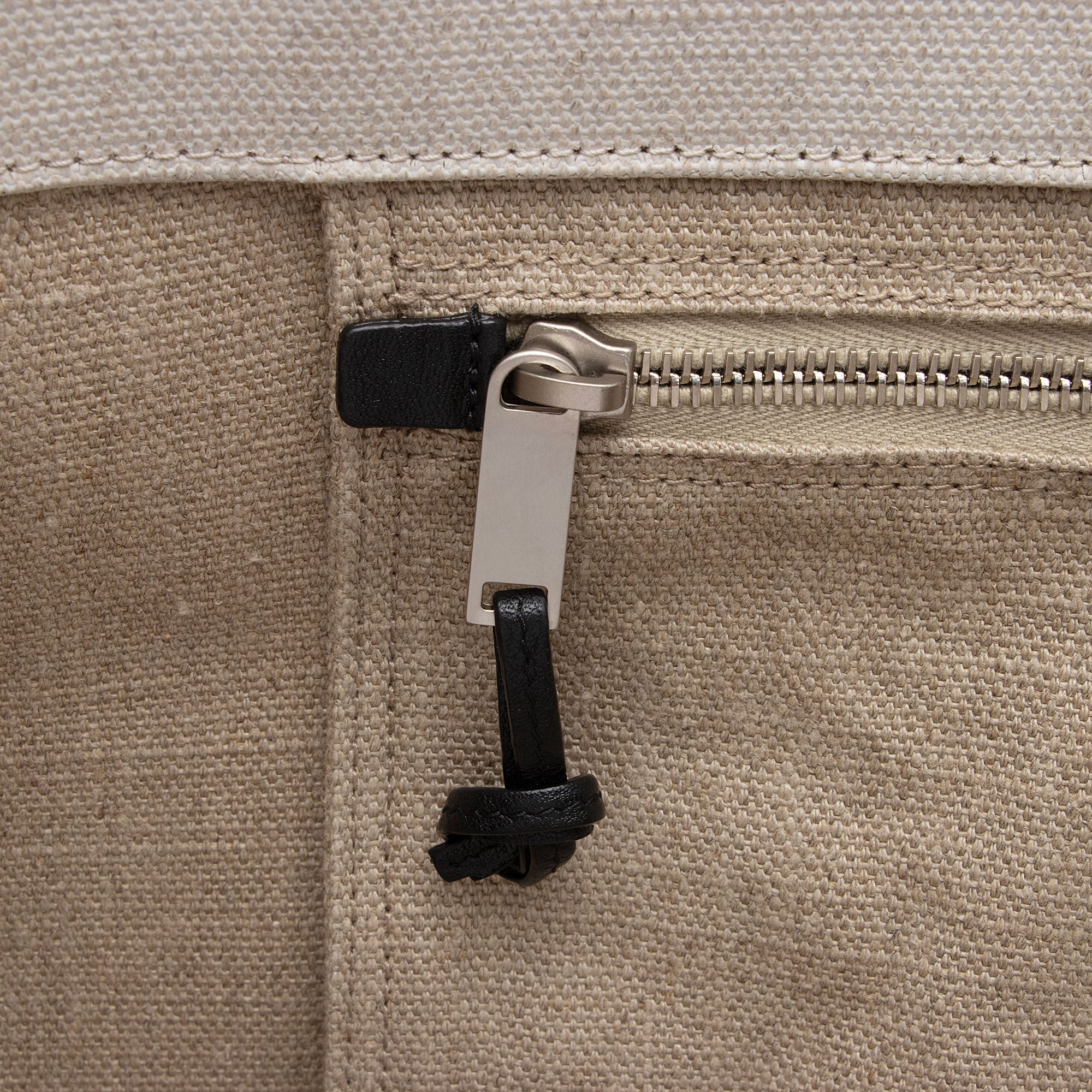 Saint Laurent Canvas Calfskin Rive Gauche Large Tote
