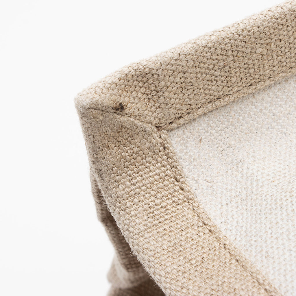 Saint Laurent Canvas Calfskin Rive Gauche Large Tote