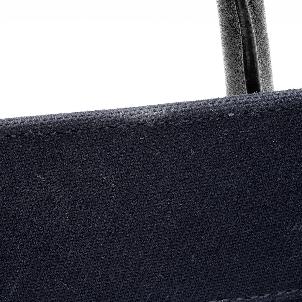 Saint Laurent Canvas Calfskin Rive Gauche Large Tote