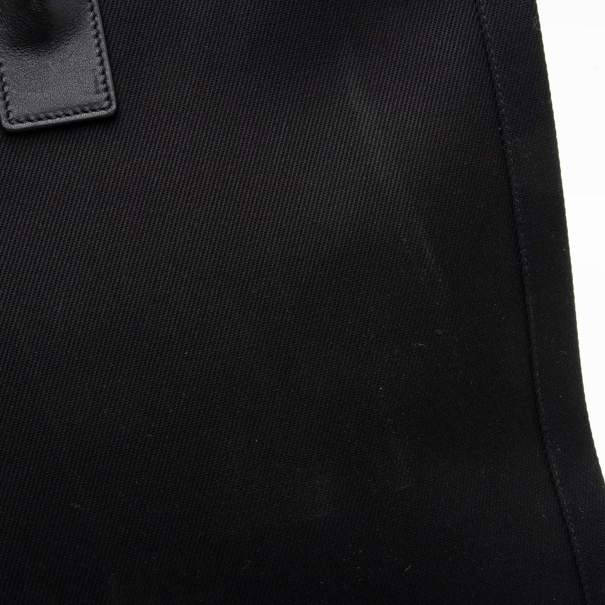 Saint Laurent Canvas Calfskin Rive Gauche Large Tote