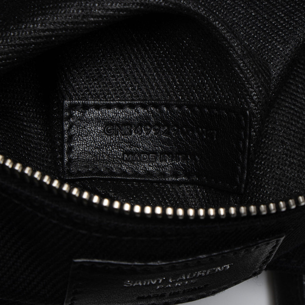 Saint Laurent Canvas Calfskin Rive Gauche Large Tote