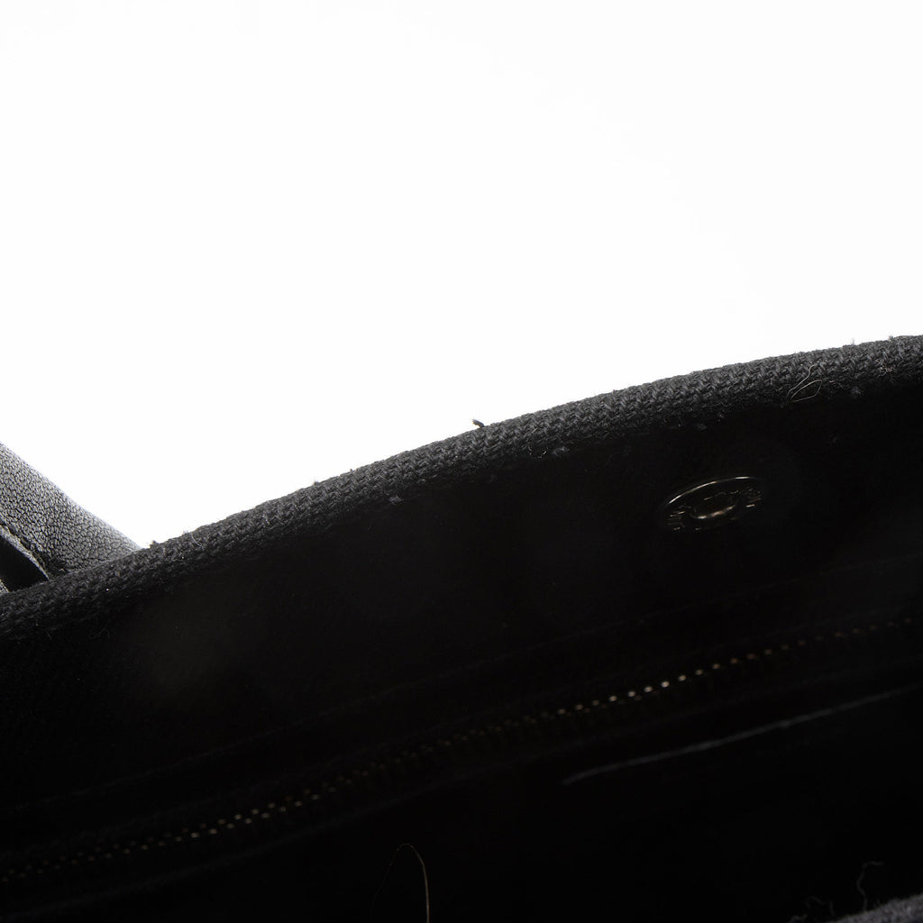 Saint Laurent Canvas Calfskin Rive Gauche Large Tote