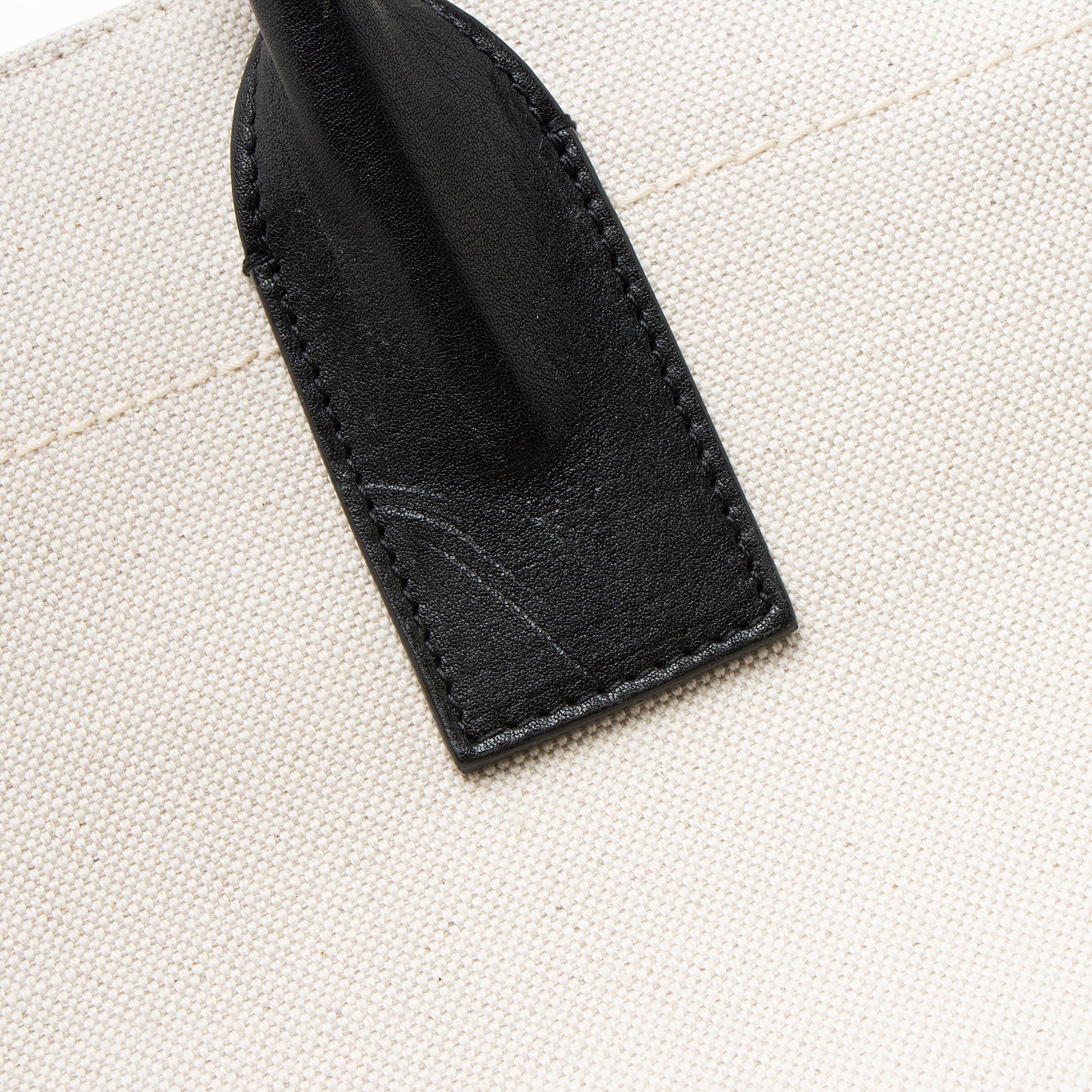 Saint Laurent Canvas Calfskin Rive Gauche Large Tote