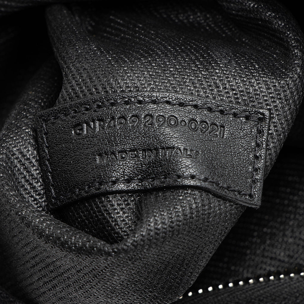 Saint Laurent Canvas Calfskin Rive Gauche Large Tote