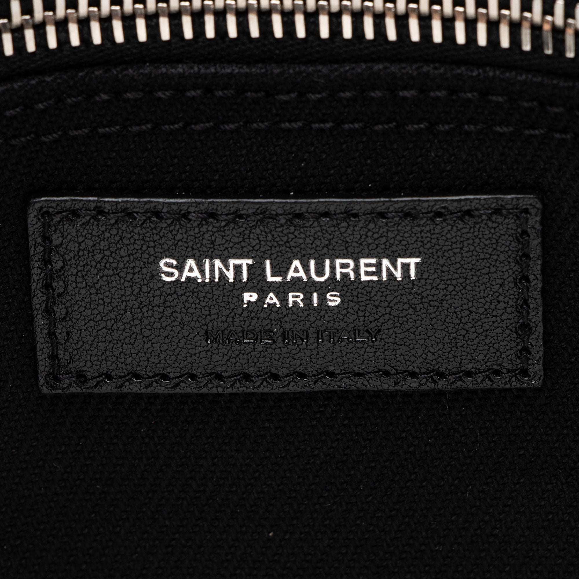 Saint Laurent Canvas Calfskin Rive Gauche Large Tote