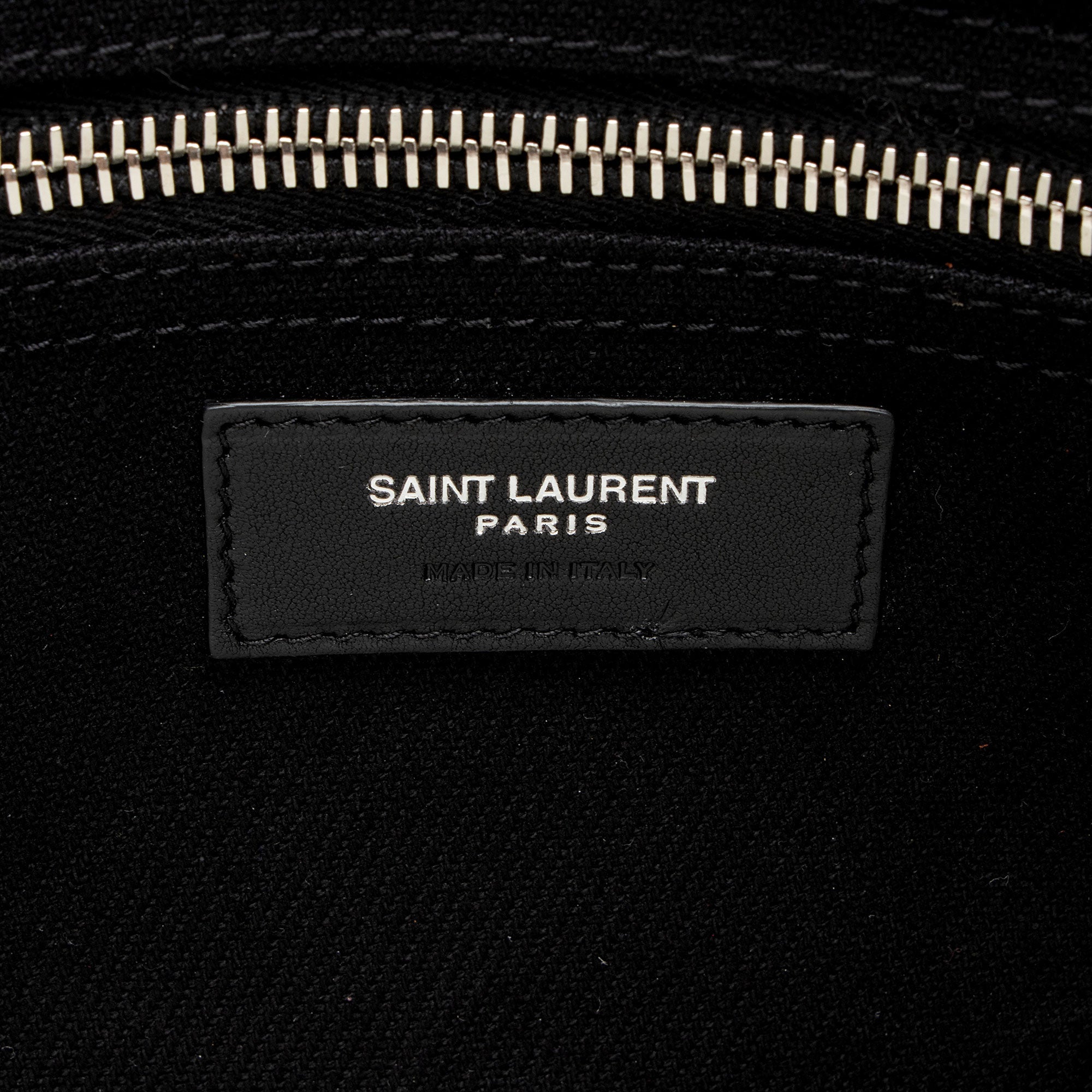 Saint Laurent Canvas Calfskin Rive Gauche Large Tote