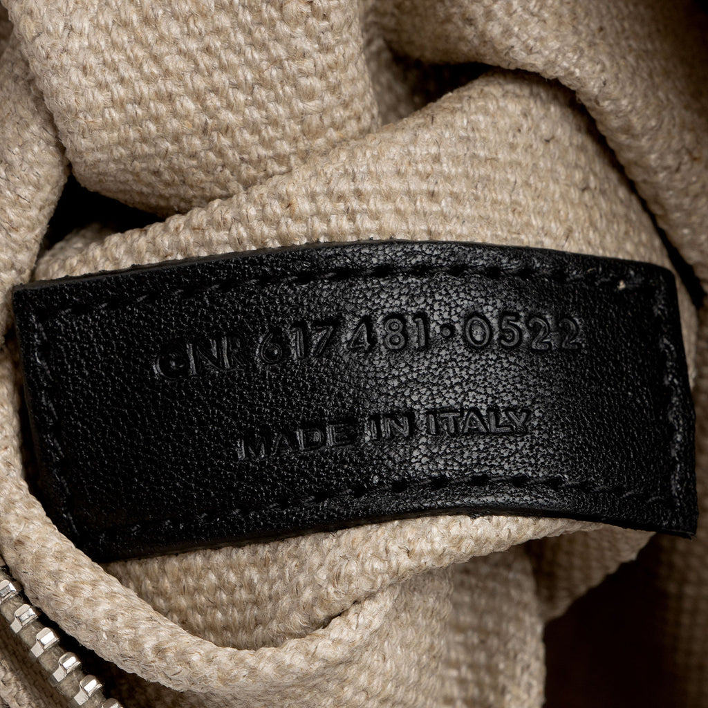 Saint Laurent Canvas Calfskin Rive Gauche Small Tote (SHF-zATjuK)