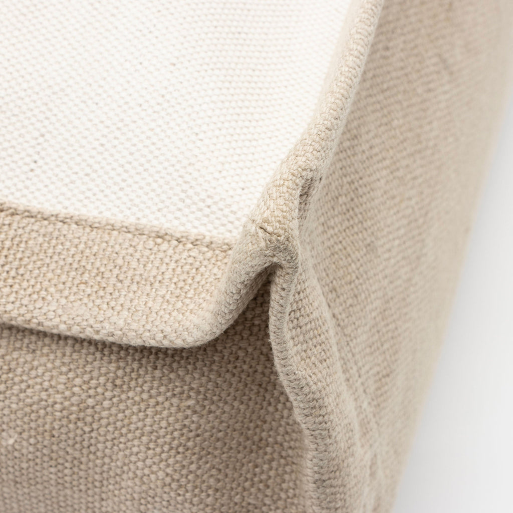 Saint Laurent Canvas Calfskin Rive Gauche Small Tote