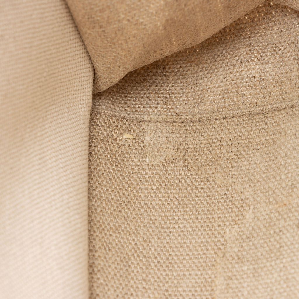 Saint Laurent Canvas Calfskin Rive Gauche Small Tote