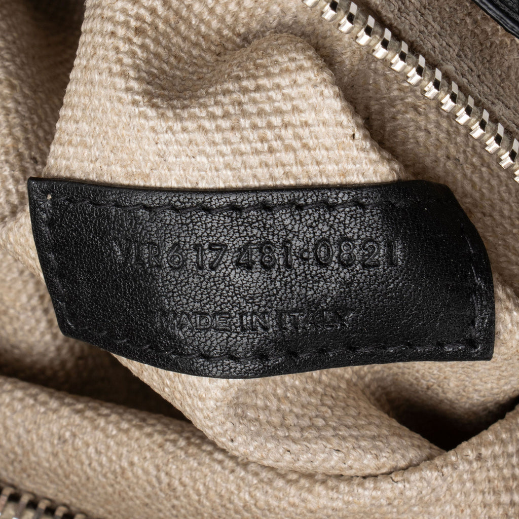 Saint Laurent Canvas Calfskin Rive Gauche Small Tote