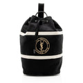 Saint Laurent Canvas Embroidered Rive Gauche Drawstring Sling Bag
