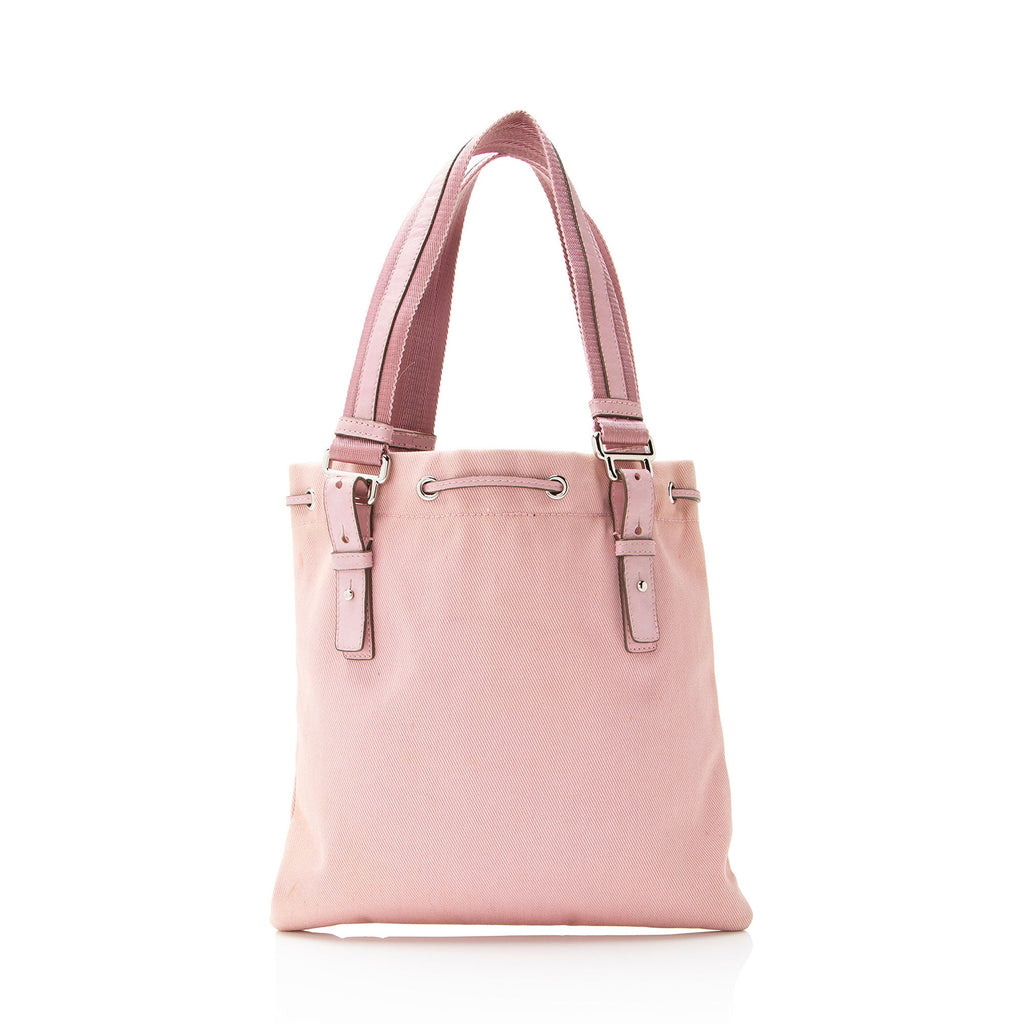 Saint Laurent Canvas Kahala Drawstring Mini Tote