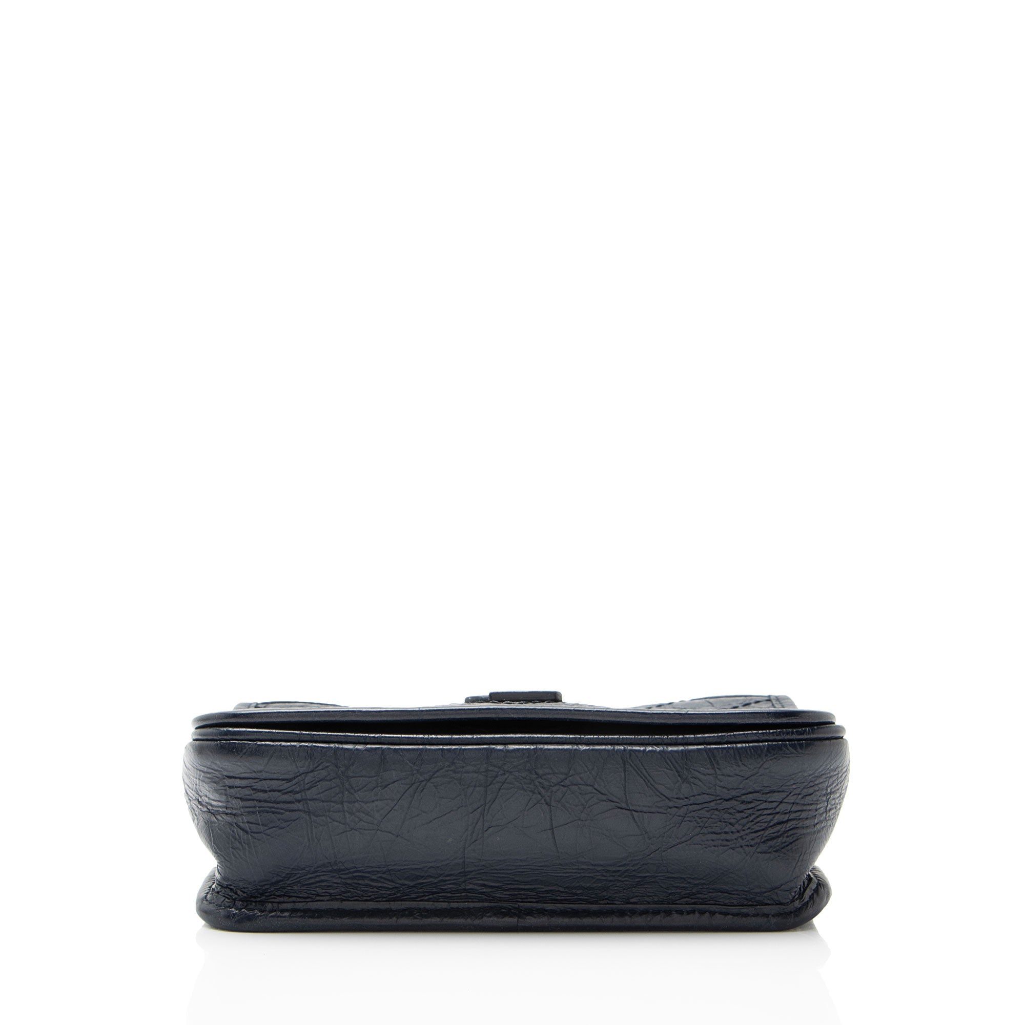 Saint Laurent Crinkled Calfskin Monogram Niki Chain Wallet