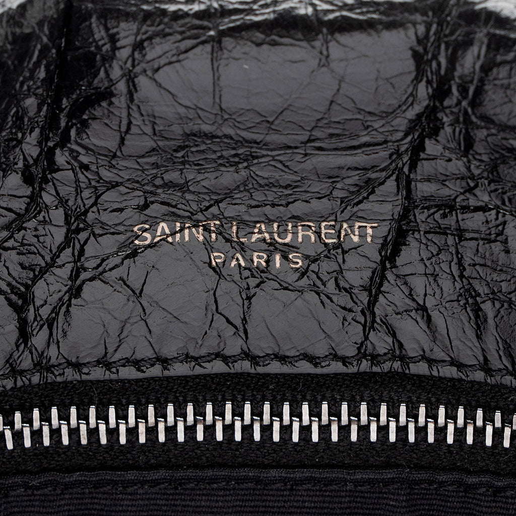 Saint Laurent Crinkled Calfskin Monogram Niki Large Shoulder Bag (SHF-0VXkR6)