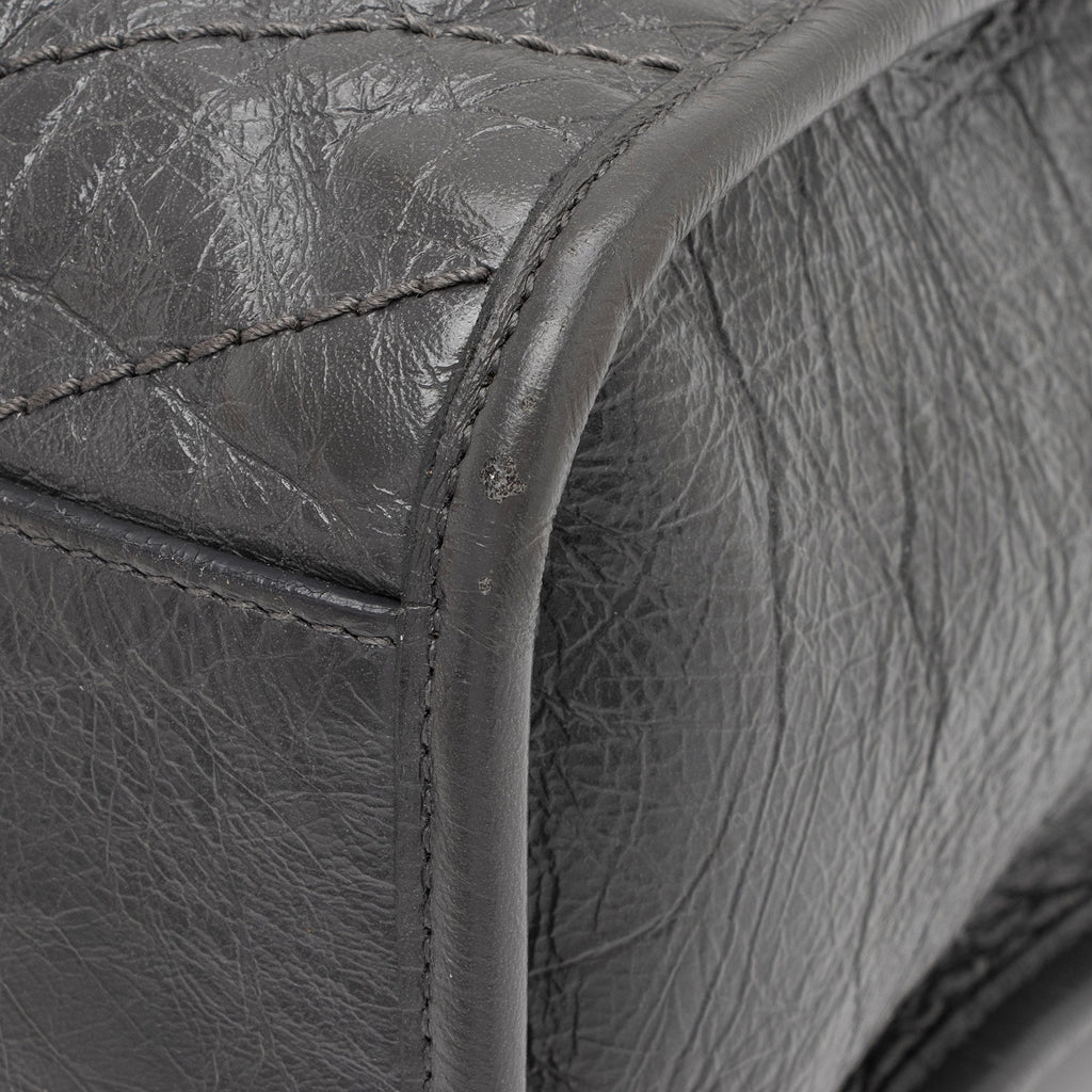 Saint Laurent Crinkled Calfskin Monogram Niki Medium Shopping Tote (SHF-gLfdmG)