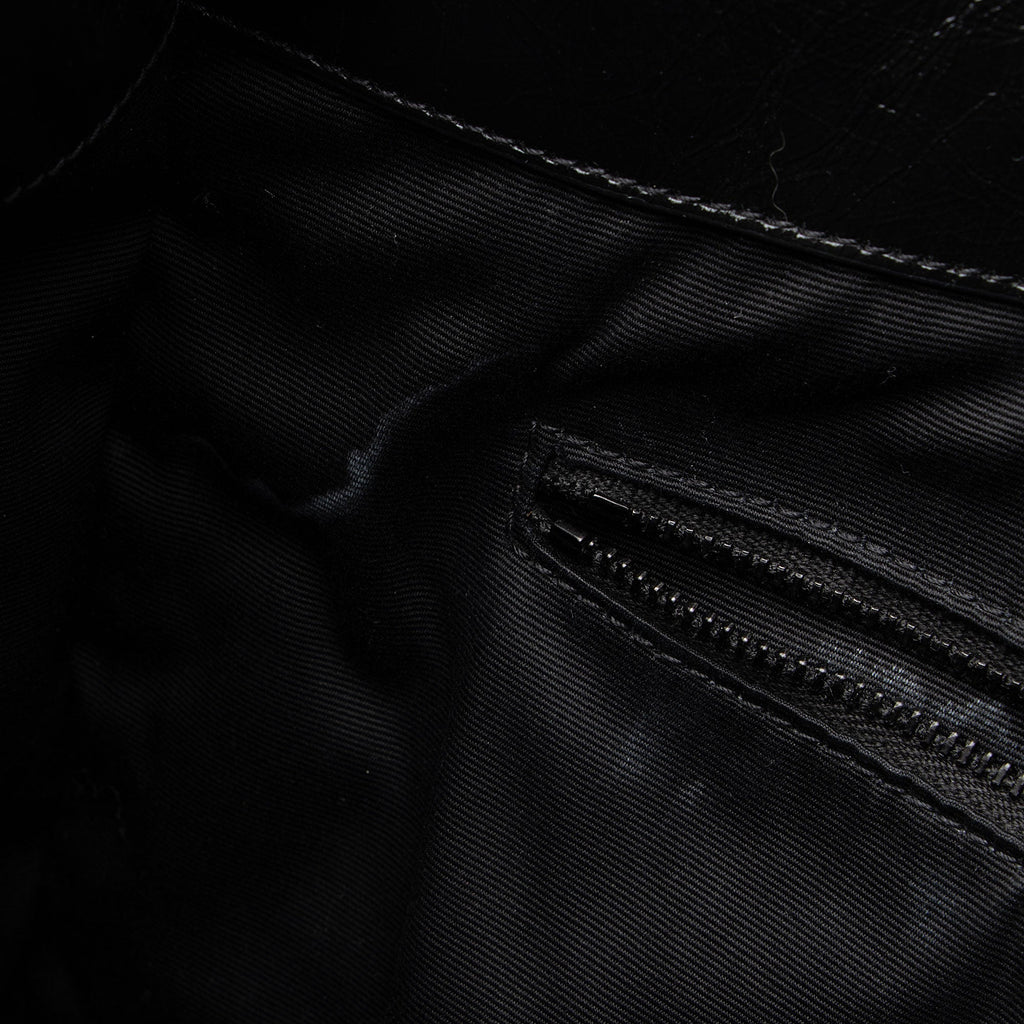 Saint Laurent Crinkled Calfskin Monogram Niki Medium Shopping Tote (SHF-HoUdcp)