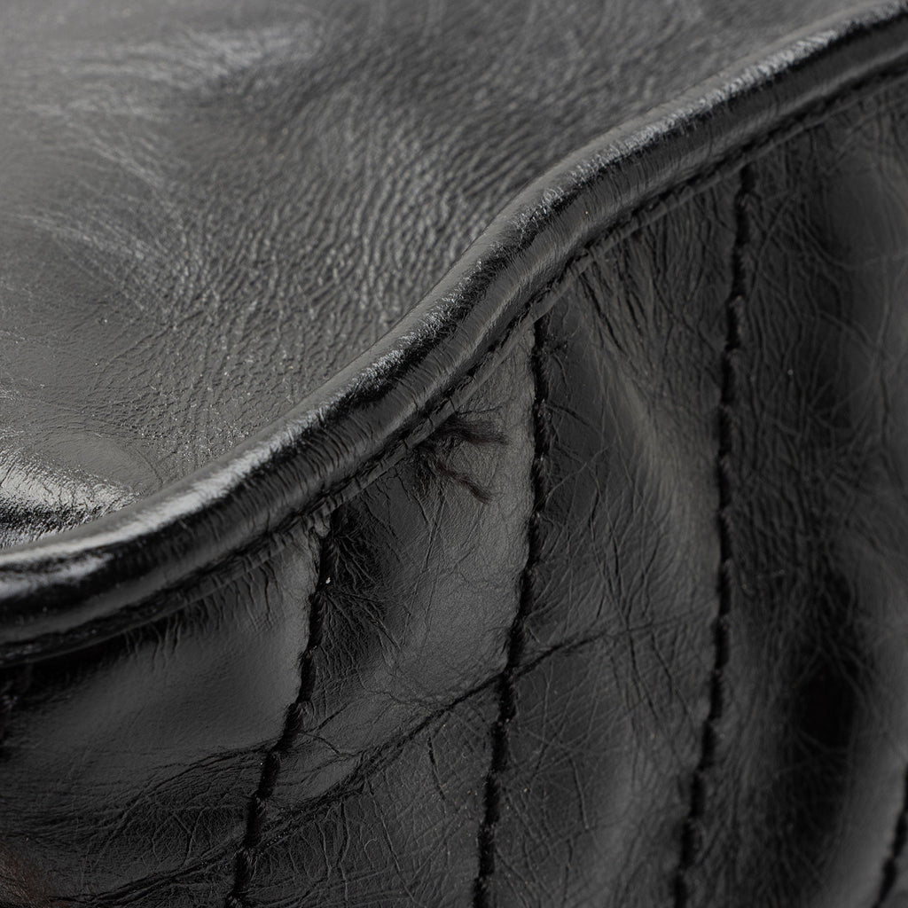 Saint Laurent Crinkled Calfskin Monogram Niki Medium Shopping Tote (SHF-HoUdcp)