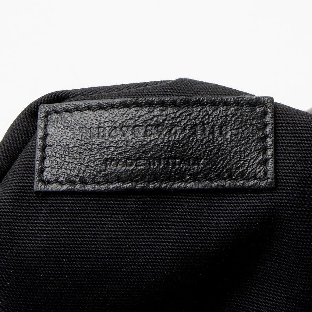 Saint Laurent Crinkled Calfskin Monogram Niki Medium Shoulder Bag