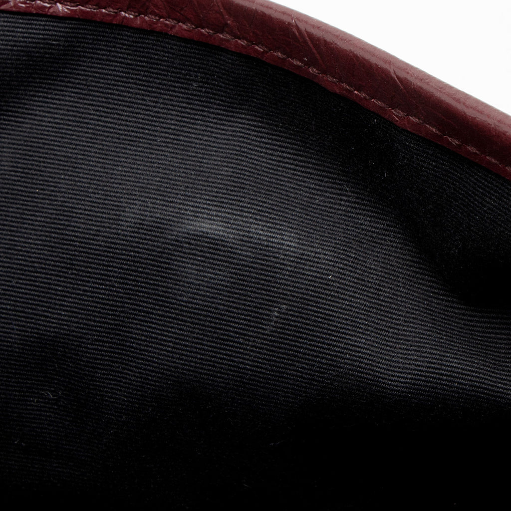 Saint Laurent Crinkled Calfskin Monogram Niki Medium Shoulder Bag